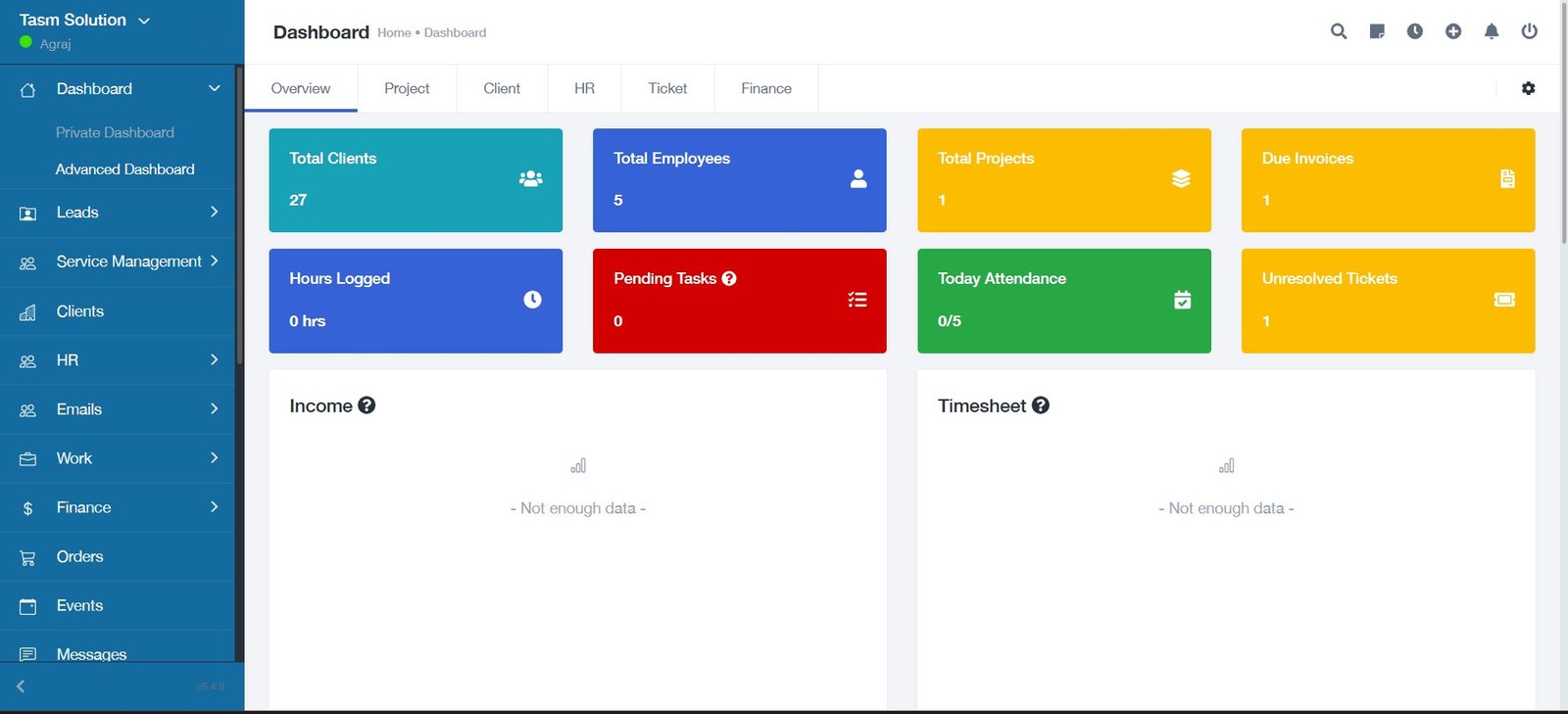 Advanced Dashboard