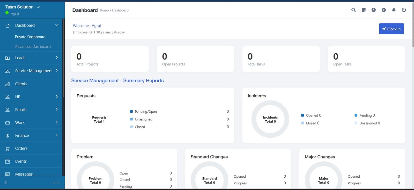 Private Dashboard